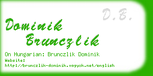 dominik brunczlik business card